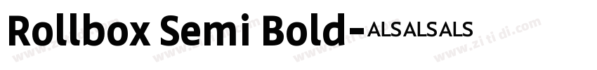 Rollbox Semi Bold字体转换